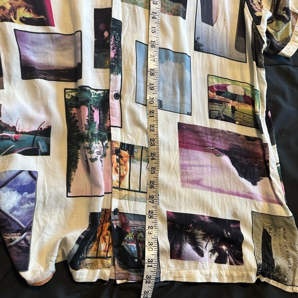 Hawaiian Style Camp Shirt Resort Photo Vacation Buttonup California Miami 2x - Picture 3 of 6